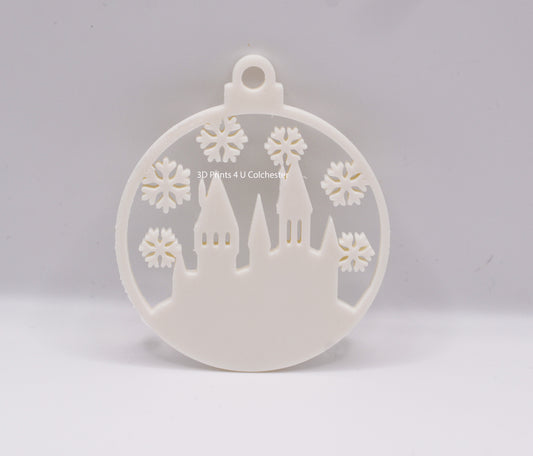 snowflake castle iconic baubles