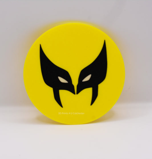 Yellow suit comic coaster